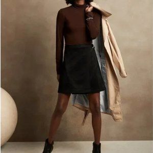 Banana Republic Factory Vegan Suede Mini Skirt NWT